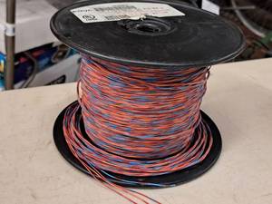 lot 1116 image: Lot of (1 Partial Spool) CCW-F-224 S1000 BL-RR-BL,O-RR-O Cross Connect Electrical Wire