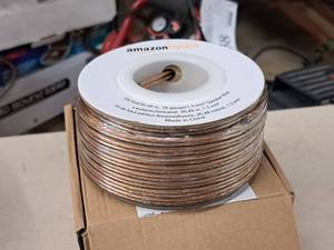 lot 1117 image: Lot of (1 Box) Amazon Basics 100 Speaker Wire (New )