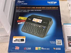 lot 1127 image: Brother P-Touch Electronic Labeling System with Color Display PT-D600