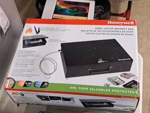 lot 1133 image: Honeywell Steel Laptop Security Box (Black)
