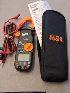 lot 1144 image: Klein Tools True RMS Testing Multimeter CL2000 with Case and Accessories