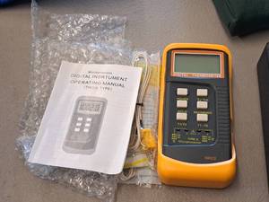 lot 1145 image: Microprocess Digital Two K-Type Digital Thermometer