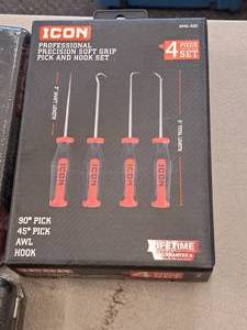 lot 1151 image: Icon Precision Soft-Grip Pick And Hook Set 4-piece