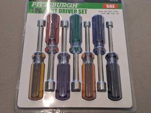 lot 1163 image: Pittsburgh Nut Driver Set  SAE 14-12 7-piece