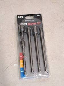 lot 1171 image: Tool Shop Socket Adapter Set - 14, 38 and 12 drives - (3) Long, (3) Short, One of each 6-piece