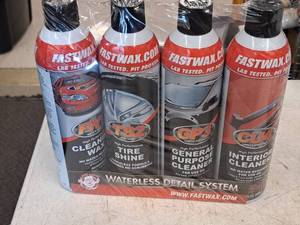 lot 1211 image: FastWax 17.5-fl.oz. Waterless Detail System - Cleaning Wax, Tire Shine, General Purpose Cleaner, Interior Cleaner