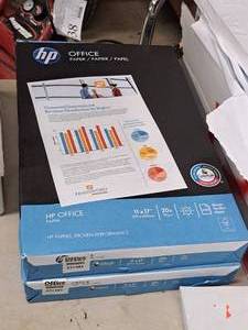 lot 1218 image: Lot of (2 Reams) HP Office Paper  20lb  92 Bright 11x17