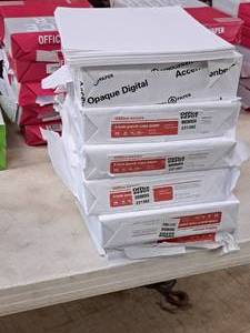 lot 1223 image: Lot of (6 Reams) Office Depot 3-hole Punch Copy Paper  20#  92 Bright 8-12x11