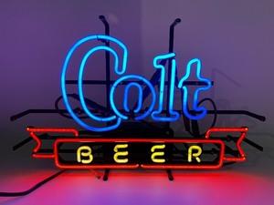 Colt Beer Neon Window Sign by Worden Traditional Neon Display Co. - New Old Stock