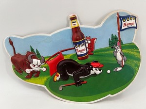 lot 6 image: Vintage Hamms Beer 3D Advertising Sign with Golf Scene