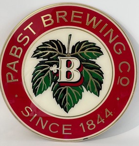 lot 13 image: Vintage Pabst Brewing Co. Mirror with Gold Lettering