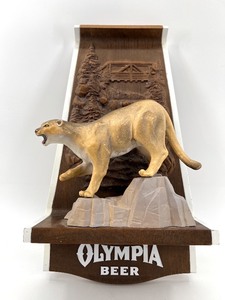 lot 23 image: Olympia Beer Mountain Lion Wall Display