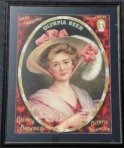 lot 30 image: 1910 Olympia Beer Brewing Co. Reproduction Advertising Print