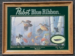 lot 63 image: Framed Pabst Blue Ribbon Upland Game Birds Print - Woodcock by Terry Doughty