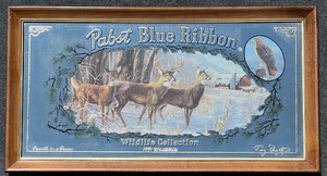 lot 67 image: Pabst Blue Ribbon 1991 Whitetails Wildlife Collection Sign