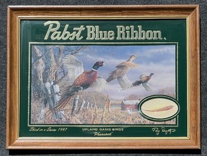 lot 71 image: Pabst Blue Ribbon Upland Game Birds Framed Print, Third in a Series 1997
