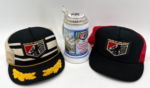 lot 98 image: House of Heileman Memorabilia 2 Vintage Caps and Beer Stein