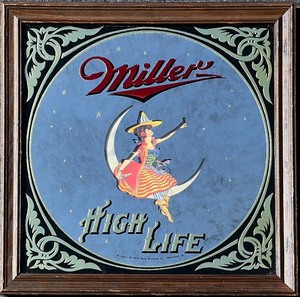 lot 112 image: Vintage Miller High Life Advertising Mirror