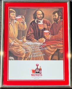 lot 119 image: Vintage Watneys Ale Framed Print with Shakespearean Theme