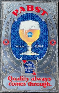 lot 122 image: Pabst Blue Ribbon Beer Themed Mirror