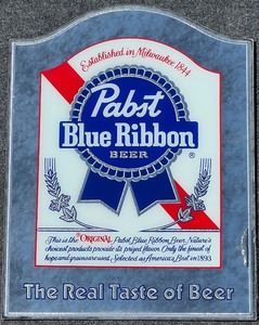lot 137 image: Pabst Blue Ribbon Beer Themed Mirror