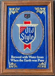 lot 142 image: Vintage Heilemans Old Style Beer Mirror Sign