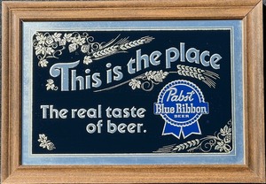 lot 155 image: Vintage Pabst Blue Ribbon Beer Advertisement Mirror