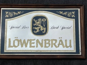 lot 158 image: Lwenbru Special Beer Bar Sign with Wooden Frame