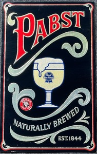 lot 173 image: Pabst Blue Ribbon Vintage Style Tin Sign