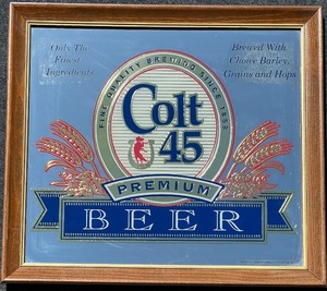 lot 177 image: Colt 45 Premium Beer Decorative Mirror