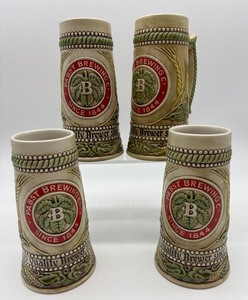 lot 182 image: Set of 4 Pabst Brewing Co. Beer Steins, Made in Brazil