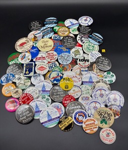 lot 187 image: Large Collection of Vintage Promotional Pins and Badges