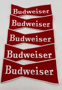 lot 207 image: Collection of 5 Budweiser Embroidered Patches