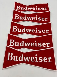 lot 208 image: Set of 5 Budweiser Logo Patch Emblems