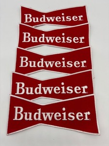lot 209 image: Set of 5 Budweiser Logo Iron-On Patches