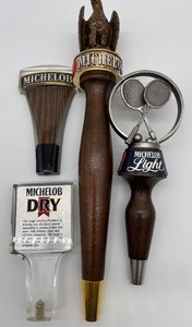lot 237 image: Collection of 4 Vintage Michelob Beer Tap Handles
