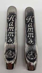 lot 255 image: Pair of Hamms Vintage Metal Beer Tap Handles. NIB