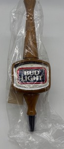 lot 260 image: Bud Light Large Deluxe Wooden Tap Marker Unopened. NIB