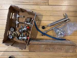 lot 269 image: Set of Beer Keg Pumps with Gauges and Hose Attachments