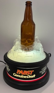 lot 276 image: Pabst Genuine Draft Beer Advertising Light Display with Ice Sculpture Design