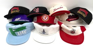 lot 297 image: Collection of 10 Vintage Beer Brand Hats