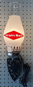Grain Belt Beer Wall Sconce Lamp with Cast Iron Mount
