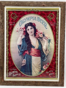 lot 305 image: Antique 1907 Olympia Brewing Co. Beer Reproduction Advertisement Print