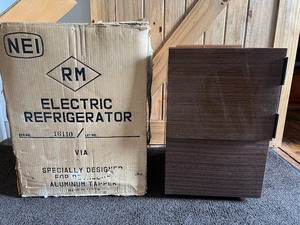 lot 330 image: Vintage RM Electric Refrigerator with Wood Panel Finish - Kegerator