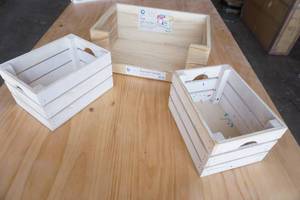 lot 40 image: Wooden Storage Bins