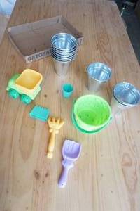 lot 78 image: Sand Toys & Metal Buckets (NEW)