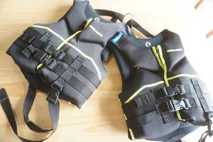 lot 176 image: NEW (2ct) Ecoprene Sea Doo Child Size Life Jacket
