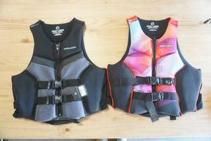 lot 217 image: NEW (2ct) Sea Doo Life Jackets Adult L. Ecoprene