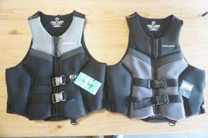 lot 221 image: NEW (2ct) Sea Doo Life Jackets Adult L. Ecoprene