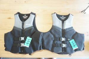 lot 226 image: NEW (2ct) Sea Doo Life Jackets Adult L & XL. Ecoprene